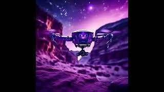 flying drone, in Surreal canyon purple, a glowing moon, and a starry sky #ai #appypie #video