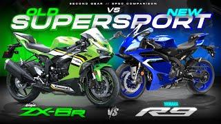 2025 Yamaha R9 vs Kawasaki Ninja ZX-6R ┃ Neue vs. alte Supersportler-Generation