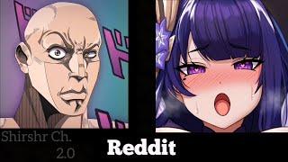 ANIME vs REDDIT (The Rock Reaction Meme) | GENSHIN IMPACT part 44