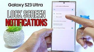 How To Show Lock Screen Notifications On Samsung Galaxy S23 Ultra