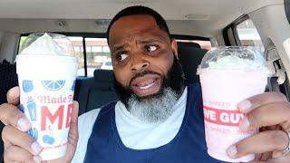 Five Guys Strawberry MilkShake Vs Sonic Drive-In Strawberry Shake