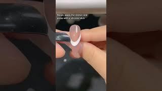 How to apply french nail stickers  #nail #frenchnail #nailart #naildesign #nailpolish #nailart