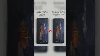 Redmi Note 11 Pro vs Realme 8 Pro Pubg Test Which one is faster???#shorts