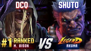 SF6 ▰ DCQ (#1 Ranked M.Bison) vs SHUTO (Akuma) ▰ High Level Gameplay