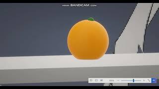 The Annoying Orange but it's poorly recreated in Paint 3D