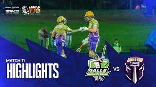 Lanka T10 Super League 2024 I Match 11 Highlights I Jaffna Titans vs Galle Marvels