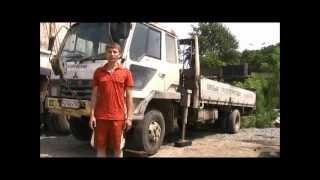 Загорелись задние колеса грузовика Fuso Fighter