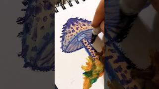 Super quick sketch ft. @CARANDACHEcom oil pastels #mushroomsketch #fallart #shroomie #oilpastel