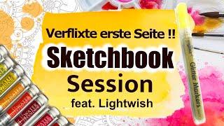 🫣 Die VERFLIXTE erste Seite im neuen Sketchbook 🫣 | wie fängt man an?| feat. Lightwish