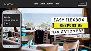 Easy Responsive navigation bar using flexbox