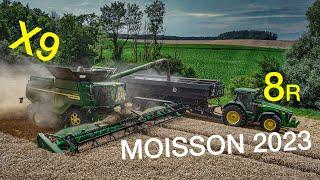 JOHN DEERE x9 at WORK ! MOISSON 2023 XXL/8R PERARD 46m3 🟡🟢