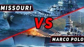 ЛИНКОР MISSOURI VS MARCO POLO! ЧТО ОКАЖЕТСЯ СИЛЬНЕЕ?! МИР КОРАБЛЕЙ/WORLD OF WARSHIPS!