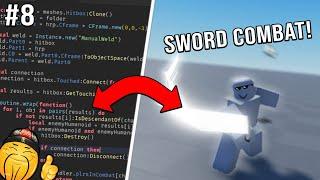 Adding sword combat to my game in Roblox Studio! - Roblox devlog #8