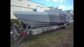 Combat Craft Assault (CCA) Boat on Myco Trailer at the Navy Seal Museum on Mother's Day 2022