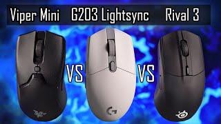 Best Gaming Mice Under $50 In 2020! Viper Mini Vs Rival 3 Vs G203 Lightsync