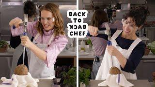 Natalie Portman Tries to Keep Up With a Professional Chef | Back-to-Back Chef | Bon Appétit