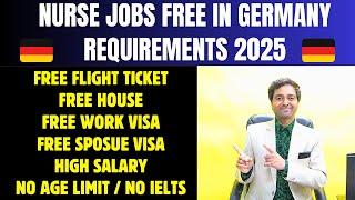 Nursing Jobs FREE in Germany | Requirements |Free Flight Ticket | Free House| Work Visa| Spouse Visa