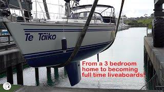 MOVING FROM A 3 BEDROOM HOME ABOARD A 12 METER SAILBOAT