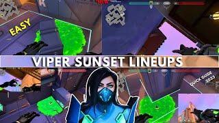 Viper Lineups you need on SUNSET (NEW MAP)! Valorant