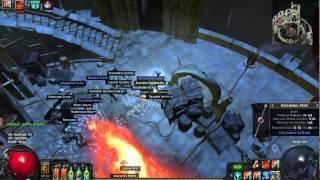 Path of Exile - Rampage League - Dual Crit Flame totem - EZ Merciless Dominus double client farming