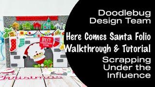 Here Comes Santa Tinsel Time Folio Walkthrough and FREE Tutorial - Doodlebug Design Team