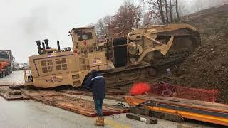 Transporting The 160 Tones Tesmec 1675 Trencher - Fasoulas Heavy Transports