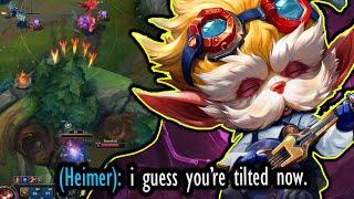 Heimerdinger is the undisputed most tilting midlaner....THIS PROVES IT!