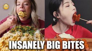 MUKBANGERS TAKING INSANELY BIG BITES