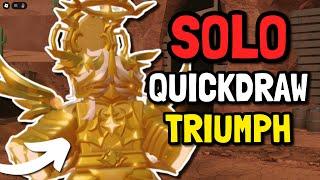 SOLO QUICKDRAW TRIUMPH WITH OP HACKER | Roblox Tower Defense Simulator TDS
