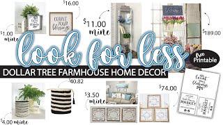 Look For Less | High End Home Decor DIY Crafts | Everyday Farmhouse Dollar Tree Decorations