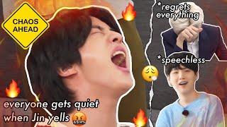 Jin being so done with BTS & scolding them for 14min straight | no one can argue with Jin