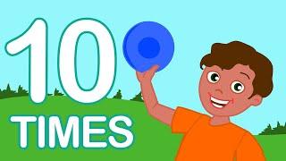 10 TIMES Table Song | Math Song for Preschoolers - Multiplication Song for Kids