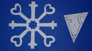 How to Make a Paper Snowflake, Design Cutting Paper, Craft Tutorials [DIY]