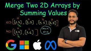 Merge Two 2D Arrays by Summing Values | Leetcode 2570