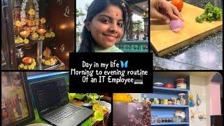 Vlog#1 Morning to Evening Routine️||How do I manage household work during work time||WFH routine