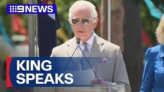 King Charles addresses Parramatta crowd | 9 News Australia