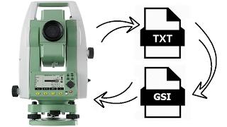 Импорт и экспорт данных в текстовом формате на тахеометрах Leica TPS400 / TPS800 / FlexLine