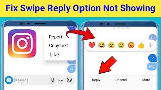 How to Fix Instagram Swipe Reply Option Not Showing 2023।Instagram Message Swipe Reply Not Available