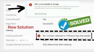 no 'noindex' detected in 'x-robots-tag' http header | Indexing request rejected blogger Site