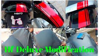 Hero HF Deluxe Modified || Bike Wraps || Gn Wraps Sikar #youtube