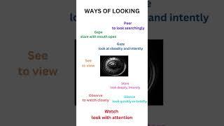 Ways of Looking || Learn English Vocabulary