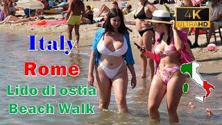 Rome Lido di Ostia Beach Walk | Italy 4K