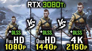 God of War Ragnarok - RTX 3080 Ti - 1080p vs 1440p vs 2160p 4K Benchmark + DLSS - All preset