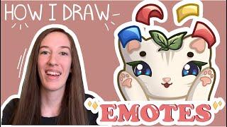 EMOTE TUTORIAL [ how I draw twitch emotes ]