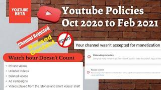 YouTube Complete Monetization Policies Update | Oct 2020 to Feb 2021