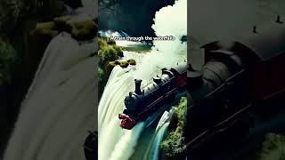 A train through the waterfall #trains #viralvideo #trendingshorts #shorts #trainvideo #trainspotting