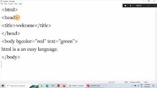 HTML creating a html program in notepad