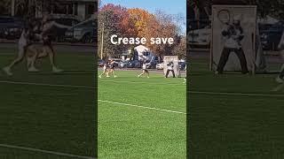 Crease save from Lacrosse Masters D3 Showcase Oct 27.