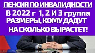 Пенсия по инвалидности  в 2022 году для 1, 2 и 3 группы размеры, кому дадут и на сколько вырастет