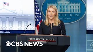 White House takes questions after Trump announces more tariffs amid market turmoil | full video